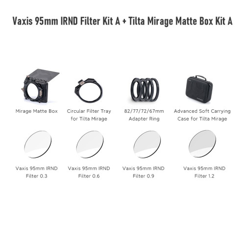 Tilta Mirage Matte Box & Vaxis 95mm IRND Filter 0.3/0.6/0.9/1.2