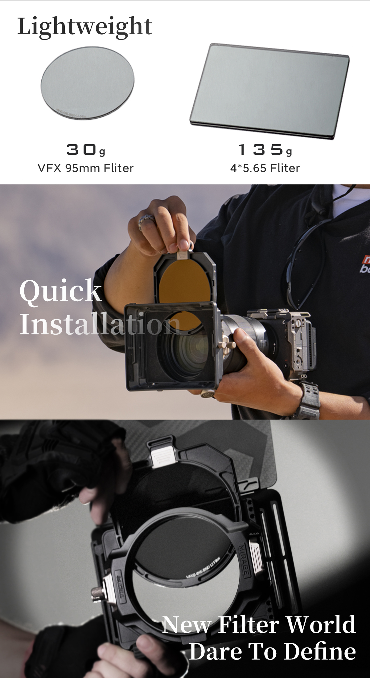 Vaxis 95mm Polarizing Filter for Tilta Mirage Matte Box